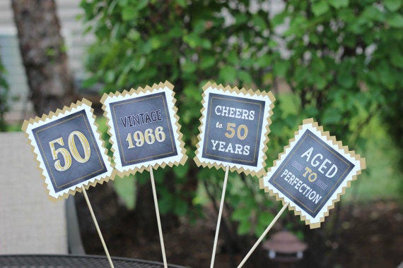 50th Birthday Banner 50th Birthday Party Decorations Cheers Etsy