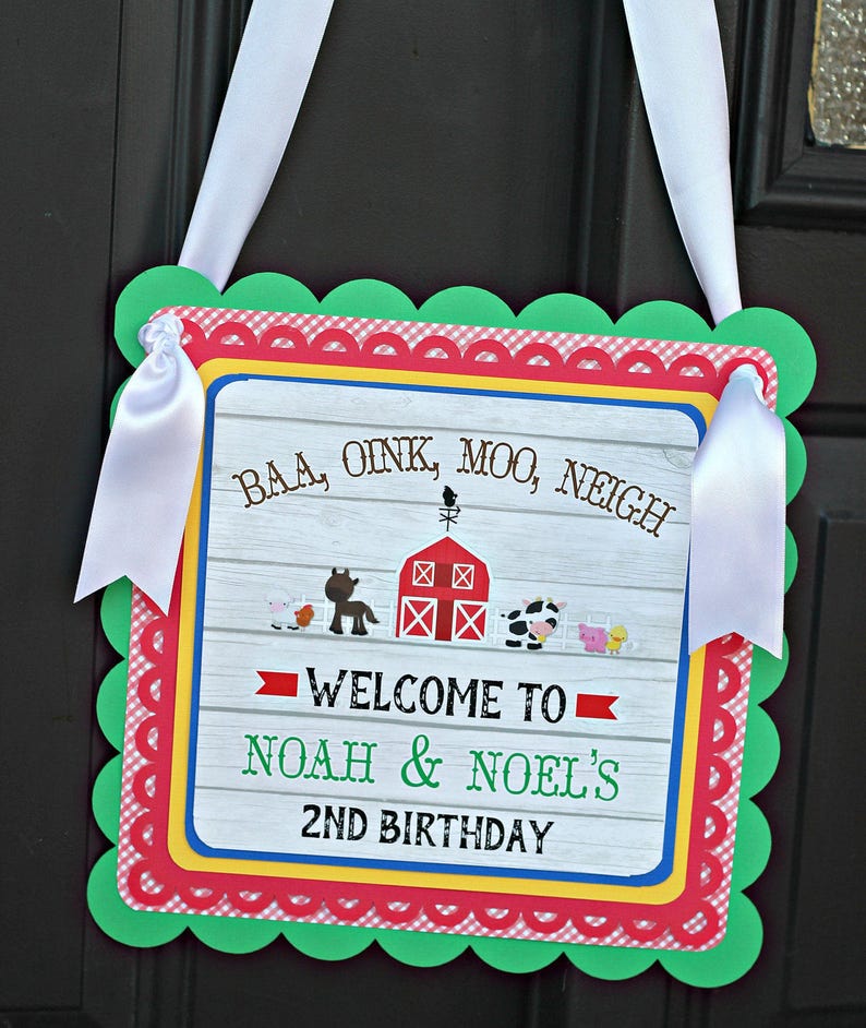 Farm Barnyard Birthday Farm Party Decorations Baby Etsy