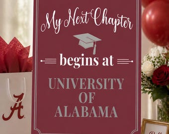 Next Chapter College Bound Sign for Graduation Celebration - 7 Size Options - You Choose Colors!