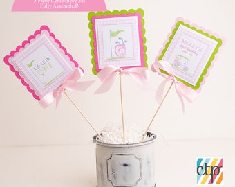 Centerpieces, Table Centerpiece, Golf Party, First Birthday, Girl,