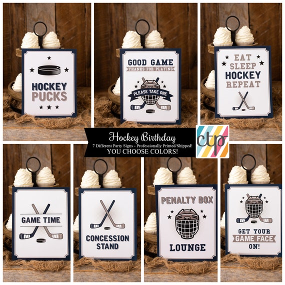 Custom Sign Ice Hockey Signs Hockey Birthday Boy Etsy