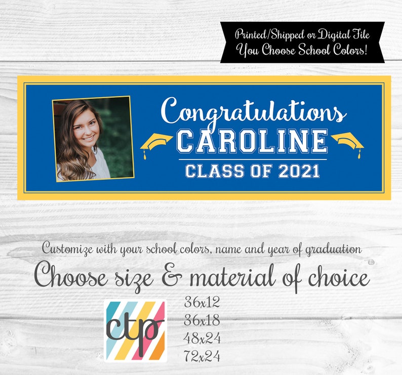 Graduation Party Decorations, Graduation Yard Sign, Graduation Banner, Printable, Digital Download, PDF, image 7