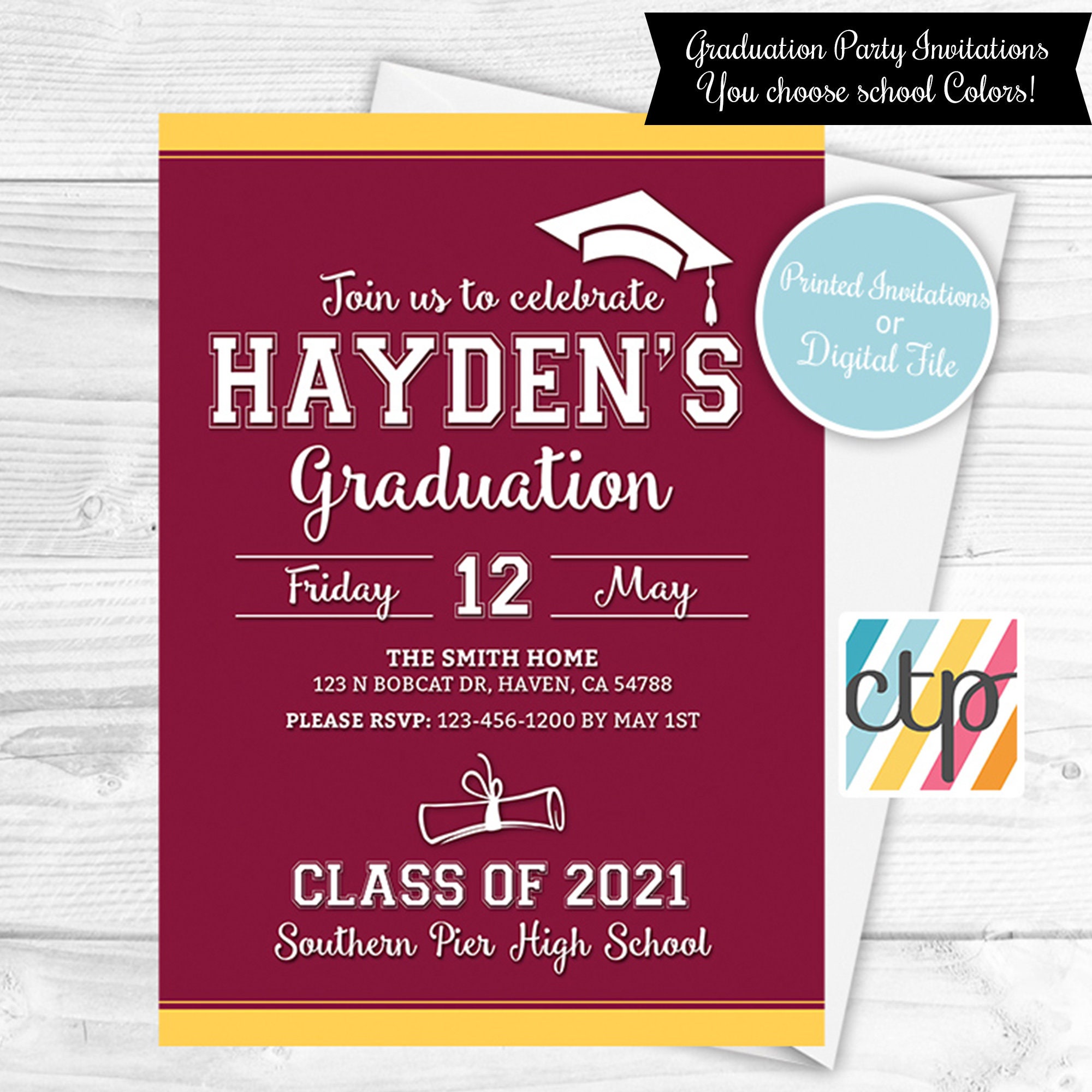Graduation Invitation Graduation Party Decorations Son Etsy Australia