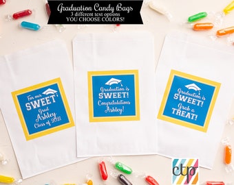 Candy Bags, Favor Bags, Candy Buffet Bags, Graduation Party Decorations, Class of 2024, Son Graduation,