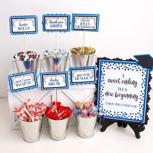 Graduation Candy Labels, Graduation Candy Bar Sign, Candy Buffet, Graduation Signs, Graduation Party Decorations,