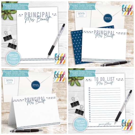 Teacher Notepad, Personalized Notepad, Teacher Appreciation Gift, Principal Gift, Il_570xn