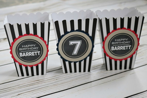 Boy Sports Theme Birthday Popcorn Cups, Treat Cups, Sports Party Decor, All Sports, Multi Sports, Football, Soccer, Basketball, Baseball Il_570xn