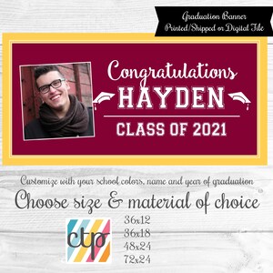 Graduation Party Decorations, Graduation Yard Sign, Graduation Banner, Printable, Digital Download, PDF, image 3