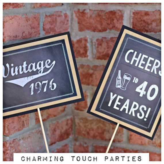  40TH  BIRTHDAY  PARTY  Decorations  40th  Party  Package  40th  Etsy