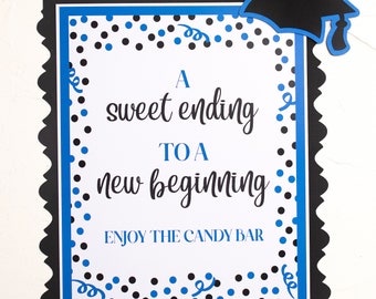 Candy Bar Sign, Graduation Sign, Graduation Party Decorations, Class of 2024, Daughter Graduation,