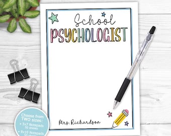 School Psychologist, Memo Pads, Personalized Notepads, Personalized Gifts, Teacher Christmas Gifts,