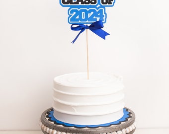 Graduation Cake Topper, Custom Cake Topper, Graduation Party Decorations, Class of 2024, Daughter Graduation, Any School Colors!