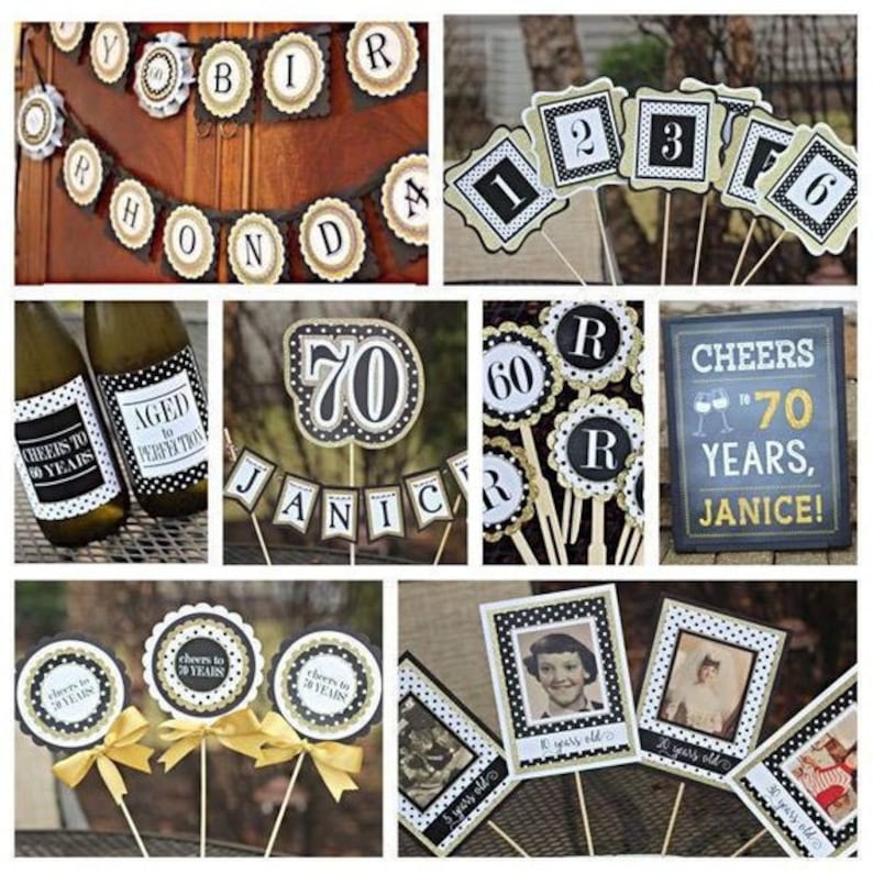 PRINTED 80th birthday poster What Happened in 1939 80th Birthday Decorations Black and Gold Vintage 1939 Back in 1939 80th Party Decor