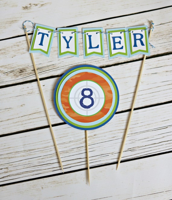 Dart Wars Birthday Party Cake Topper Dart Gun Decorations Epic