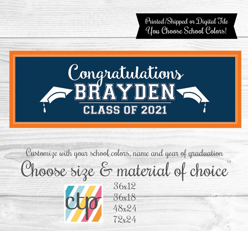 Graduation Party Decorations, Graduation Yard Sign, Graduation Banner, Printable, Digital Download, PDF, image 6