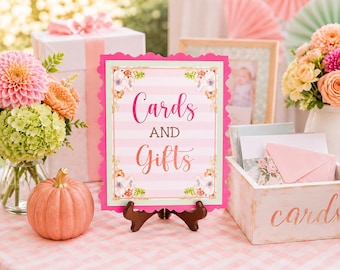 Little Pumpkin Cards and Gifts Sign, Personalized Gift Table Sign