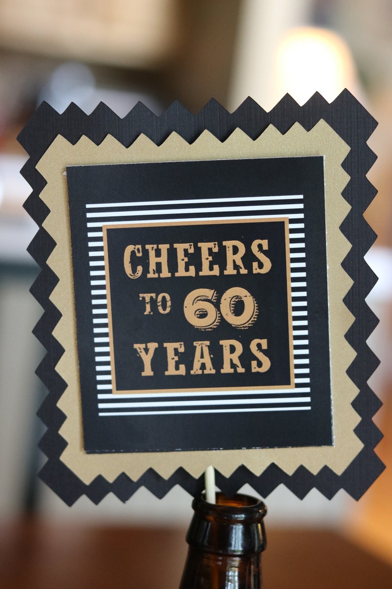 60TH BIRTHDAY DECORATIONS 60th Party Centerpiece Table | Etsy