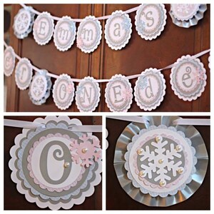 GIRL WINTER ONEderland/Wonderland Birthday Banner, 1st Birthday, Winter Birthday Party Decorations, Snowflake Banner, Pink and Blue