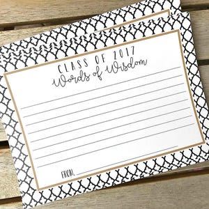 Graduation Advice Cards, Graduation Wish Cards, Graduation Party Decorations, Any School Colors!
