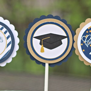 Graduation Cupcake Toppers, Graduation Party Decorations, Class of 2024, Son Graduation, image 1