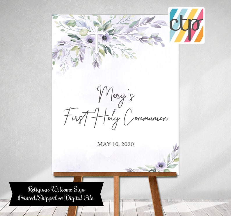 Daughter, First Communion Decoration Welcome Sign