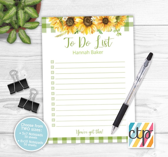 Memo Pads, Custom Notepad, To Do List, Thank You Gifts, Coworker Gift, Il_570xn