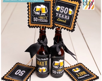 50th Birthday Centerpiece, Beer Centerpiece, Centerpiece Sticks, 50th Birthday Party Decorations, Cheers and Beers, Digital File, PDF