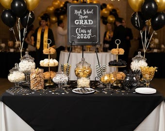 Class of 2026 Sign for Graduation Celebration.  Professionally Printed - 7 Size Options!