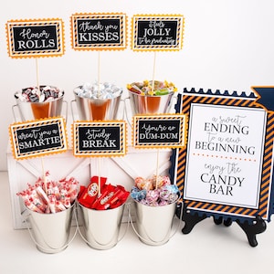 Graduation Candy Labels, Graduation Candy Bar Sign, Candy Buffet, Graduation Signs, Graduation Party Decorations,