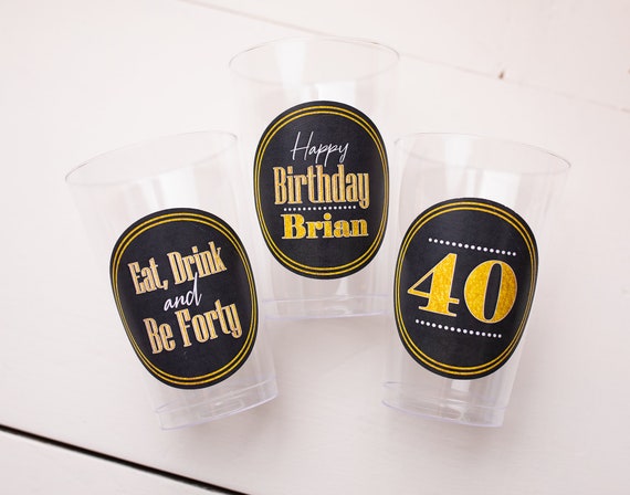 40th Birthday Party Cups, Beer Cups, Wine Glass, Milestone Birthday Decorations, Vintage 1979, Adult Birthday Party Decor Il_570xn