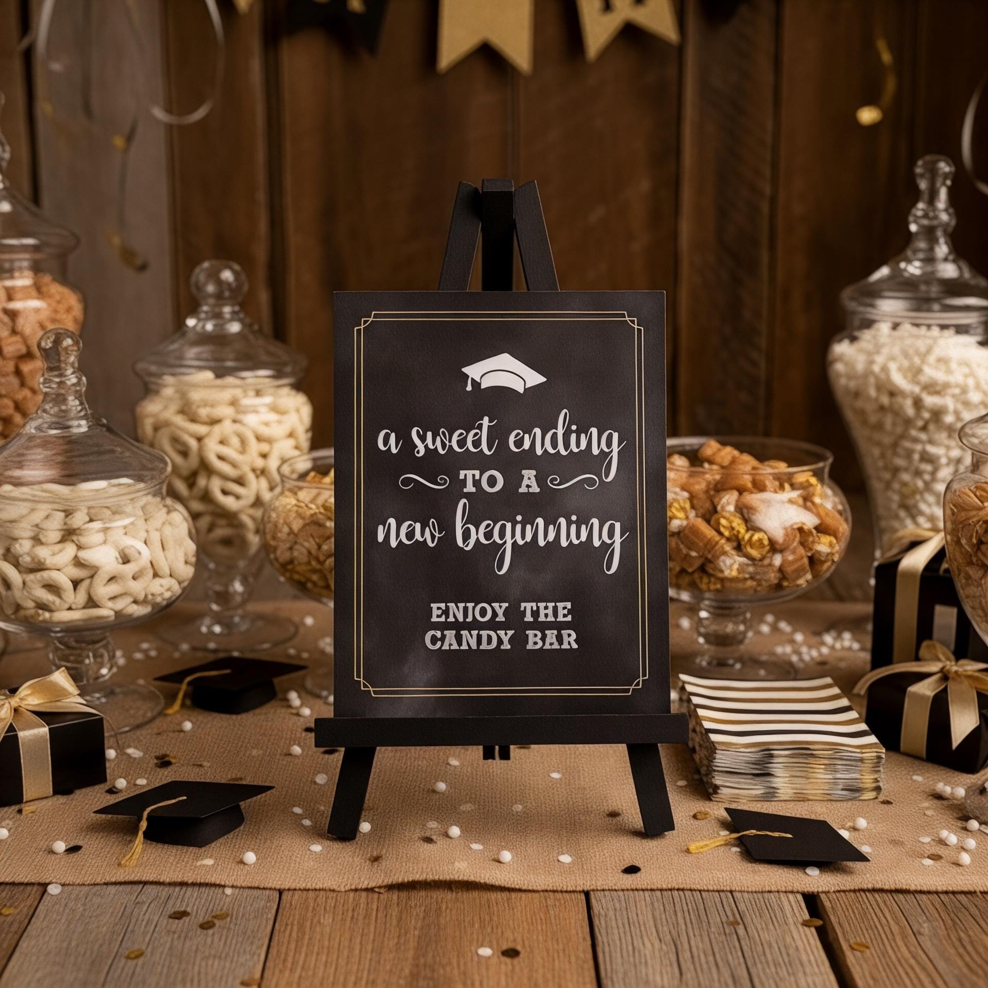 Cards and Gifts Sign for Graduation Celebration. Professionally Printed ...