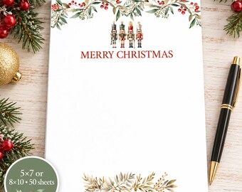 Christmas Notepad, Nutcracker Stationery, Holiday Teacher Gift, Stocking Stuffer
