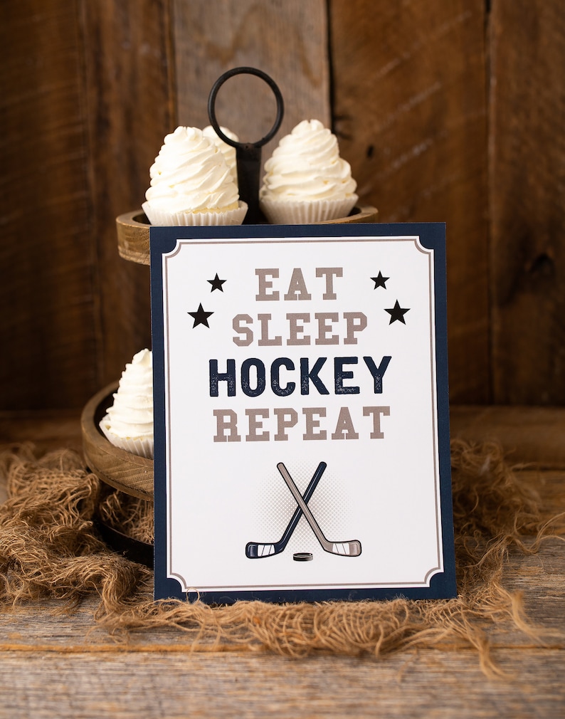 Custom Sign Ice Hockey Signs Hockey Birthday Boy Etsy