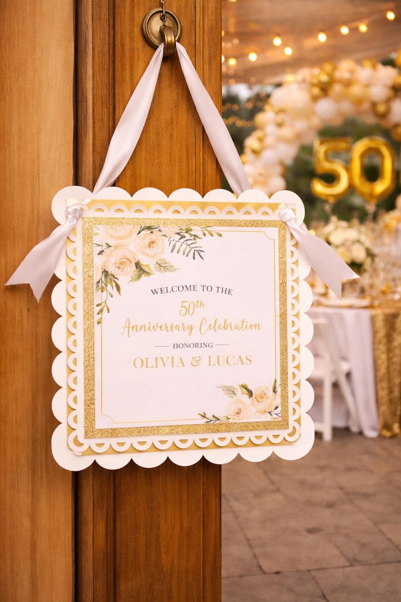 GOLDEN ANNIVERSARY Printed Poster "Were Married in Year" Marriage Board Back in 1976 What Happened in 1976 50th Anniversary Bild 13