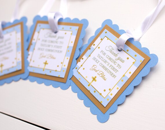Baptism Decorations, Favor Tags, Thank You Tags, First Communion Il_570xn