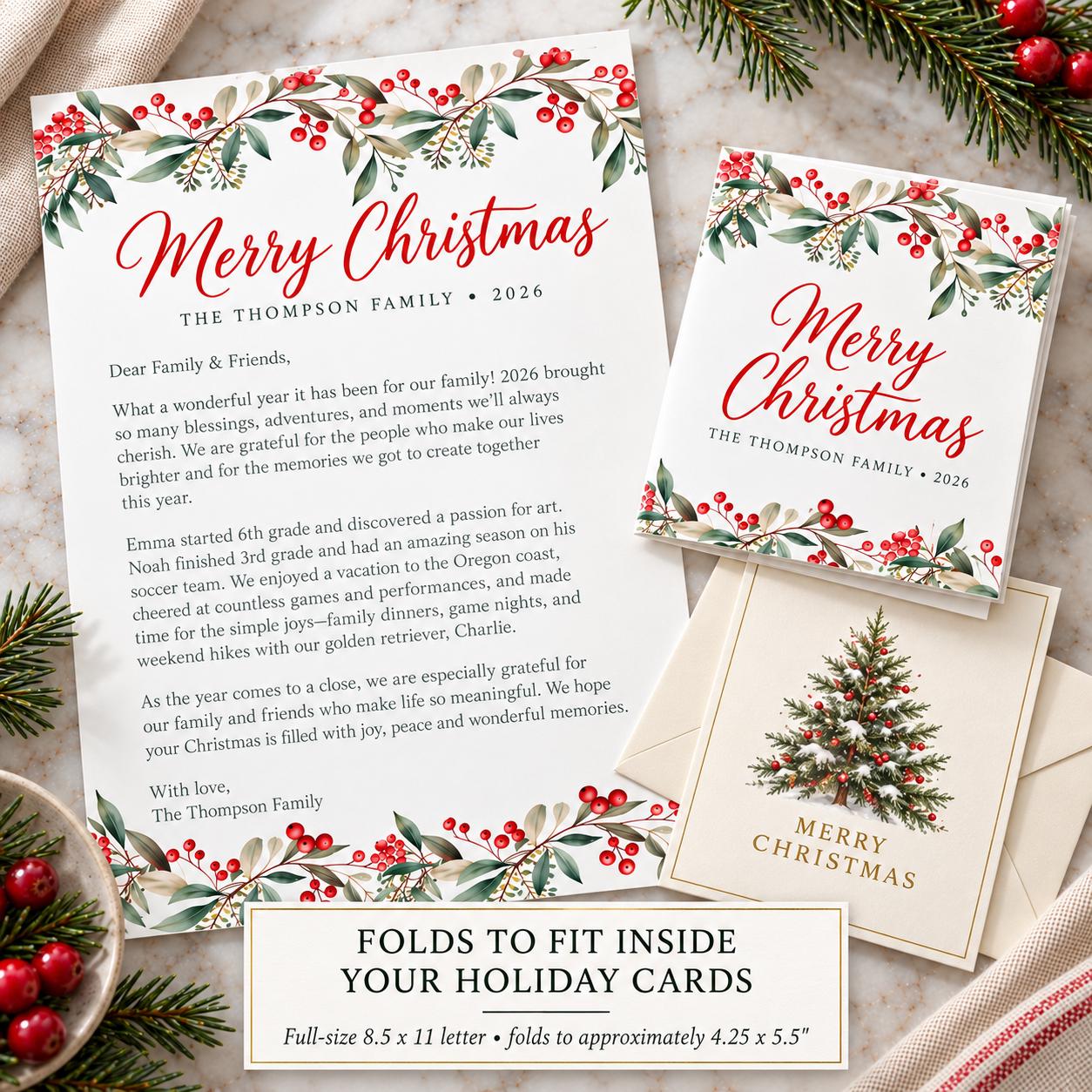 Holiday Letter With Photos - Etsy