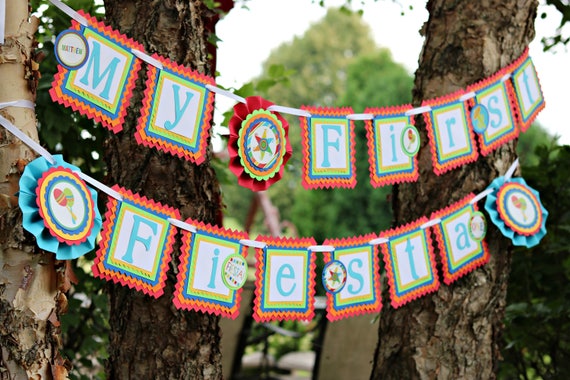FIESTA BIRTHDAY DECORATIONS, 1st Fiesta, Mexican Fiesta, Taco TWOsday, Fiesta Decorations, 1st Birthday, My First Fiesta Banner, Boy, Girl Il_570xn