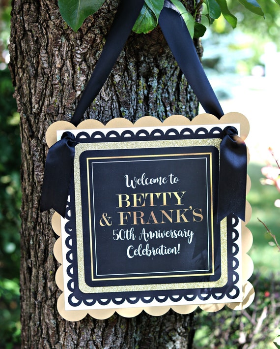 Golden Anniversary 50th Anniversary Party Decorations Etsy