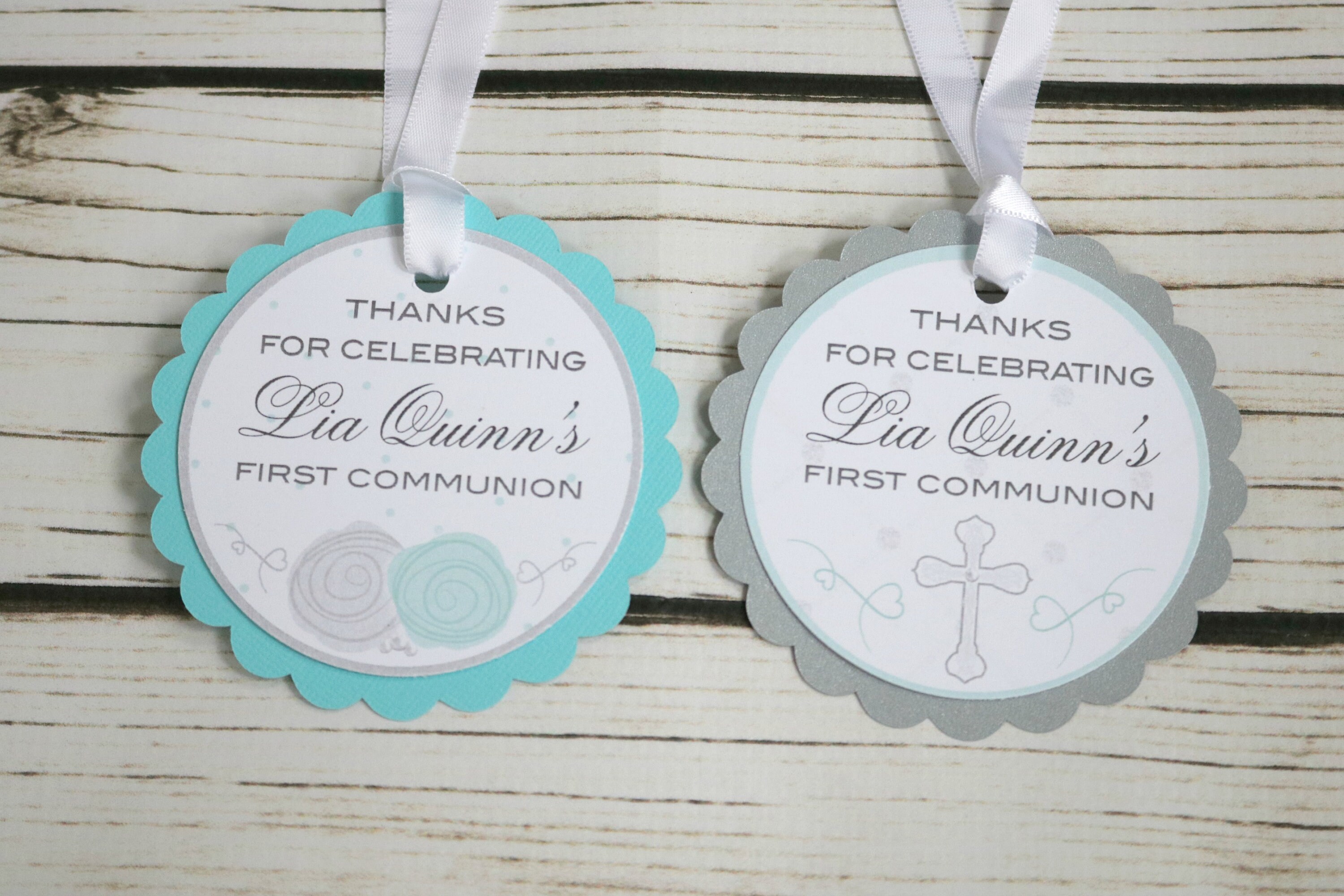 Thank You Tags Baptism Favor Tags Baptism Decorations Etsy