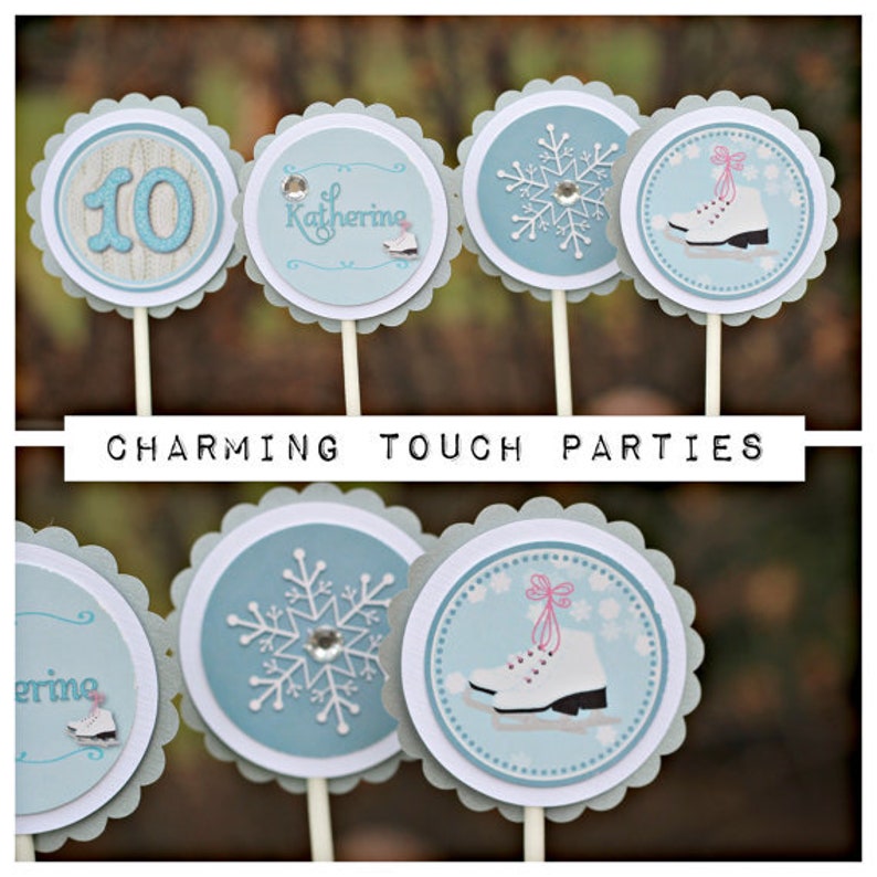 Ice Skating Birthday Party Decorations Girl Winter Birthday Etsy