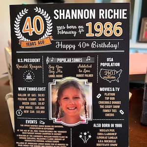 PRINTED 90th birthday poster, Back in 1936, What Happened in 1936, 90th Birthday Decorations, Black and Gold, 90th Party Decor, Vintage 1936 image 9
