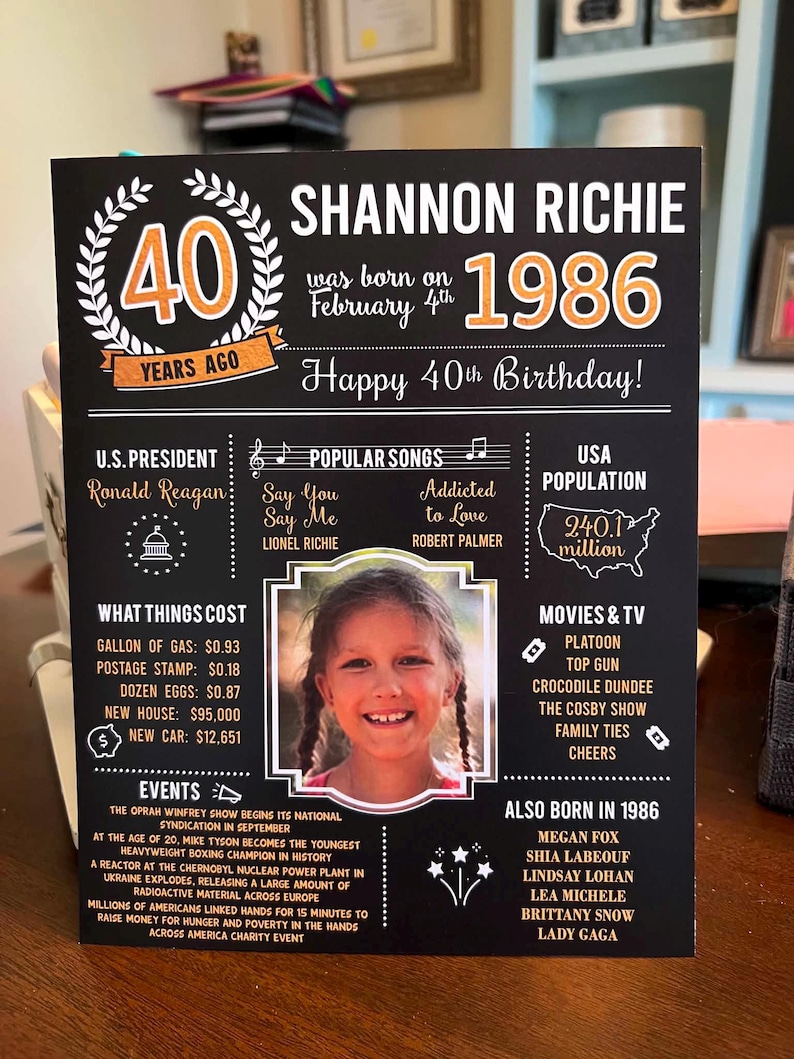 PRINTED 90th birthday poster, Back in 1936, What Happened in 1936, 90th Birthday Decorations, Black and Gold, 90th Party Decor, Vintage 1936 image 9
