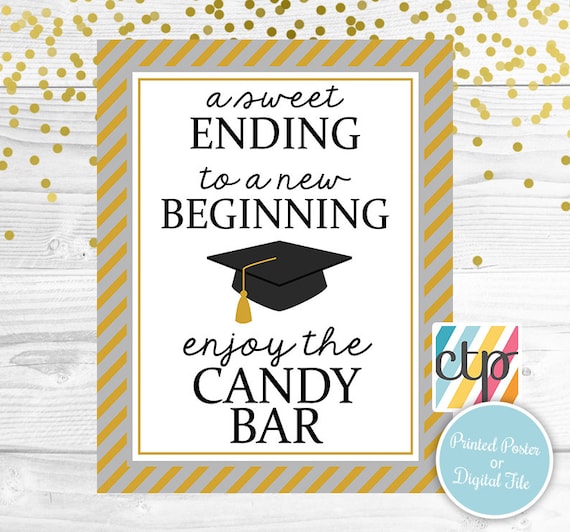 graduation candy buffet candy bar sign grad candy bar