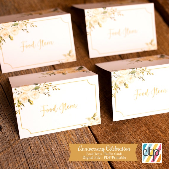 Printable, Digital Download, Golden Anniversary Food Labels, 50th ...