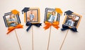 Graduation Centerpiece, Graduation Table Decor, Photo Centerpiece, Graduation Party Decorations, You Choose Colors!