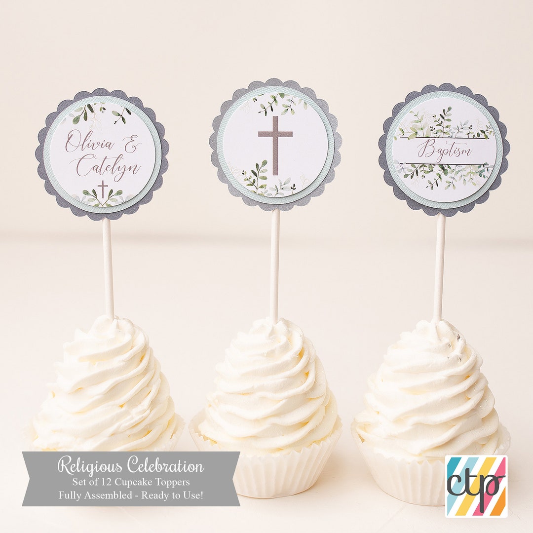 First Communion Cupcake Topper, First Communion Decoration, Daughter