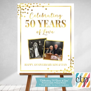 50th anniversary sign, Anniversary Printable, Printed Welcome Sign, 50th Anniversary decoration, Wedding Anniversary, Golden Anniversary