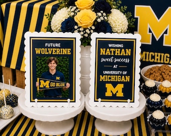 Graduation Dessert Table Sign Set, College Graduation Party Signs, Sweet Table Decor, Printed Graduation Decorations
