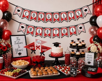 Personalized Congrats NAME Graduation Banner, Custom Made with YOUR School Colors!