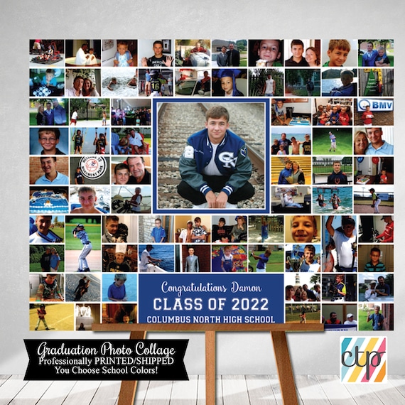 Personalized Graduation T Grad Photo Collage Class Of 2023 Party